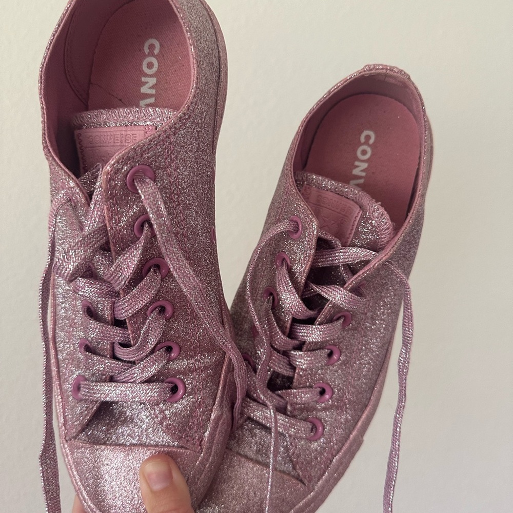 Pink Glitter Converse - Picture 3 of 4